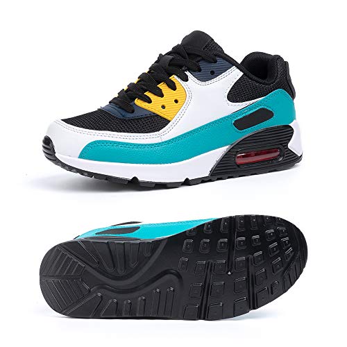 Zapatillas de Running para Hombre Mujer Ligero Correr Air Atléticos Sneakers Comodos Fitness Deportes Calzado Verde 42