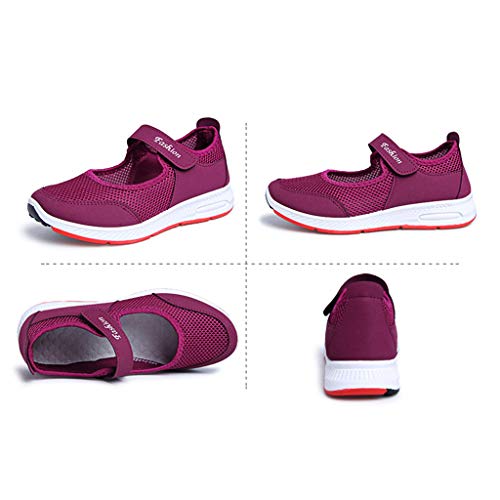 Zapatillas Deportivas de Mujer - Talla 35 a 41 - Casual Verano Transpirables Zapatos de Deporte con Plataforma - Fitness Gimnasia Ligero Sneakers de Running Sandalias