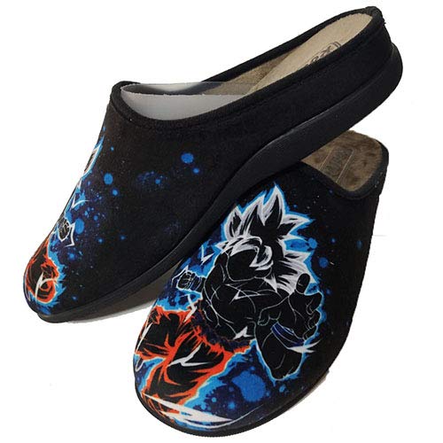 Zapatillas Fan Art inspiradas en Goku Dragon Ball - Cómodas casa Pantuflas (Numeric_42)