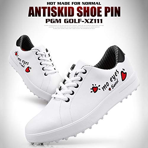 Zapatillas Impermeables de Golf para Dama, Zapatos Ligeros Respirables de Golf Sin Clavos, Calzado Suave de Entrenamiento de Golf Antideslizante y Resistente al Desgaste