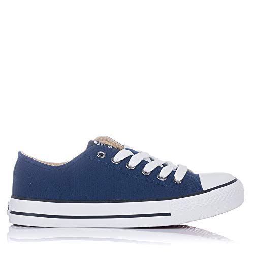 Zapatillas Lona Mustang Azul 13991