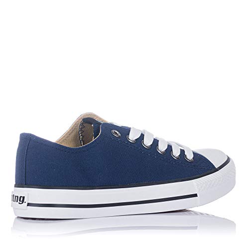 Zapatillas Lona Mustang Azul 13991