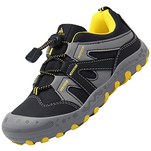 Zapatillas para Niños Zapatos Montaña Niño Calzado Trail para Chicos Respirable Zapatillas Trekking Infantil Negro 32 EU