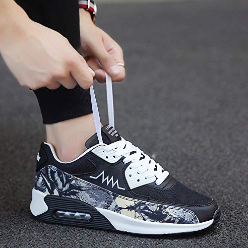 Zapatillas Running para Hombre Aire Libre y Deporte Mesh Malla de Tela de Flores Net para Estudiante Volar Zapatos Casual Deportivos Gimnasia Montañismo Sneakers 39-44 riou