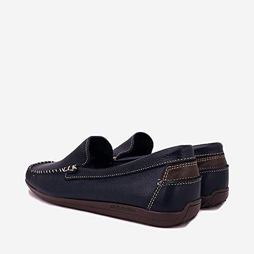 Zapato Mocasin Piel de Hombre Color Marino