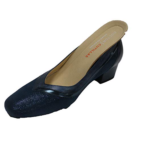 Zapato Mujer Tipo salón Doctor Cutillas en Azul Marino Talla 37