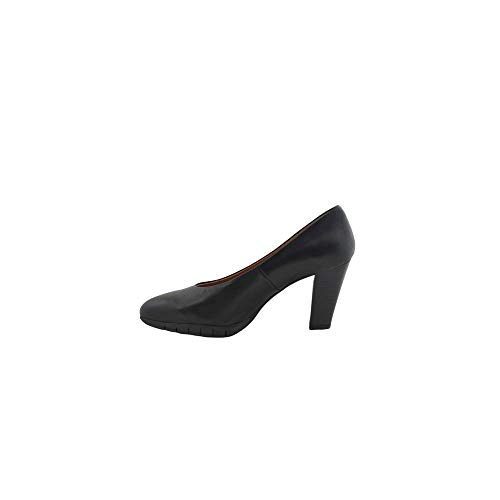 Zapato salón Piel Escote U Negro