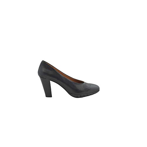 Zapato salón Piel Escote U Negro