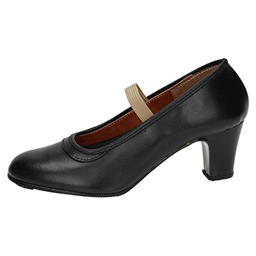 ZAPATOP 24 Baile Profesional NIÑA Zapatos TACÓN Negro 36