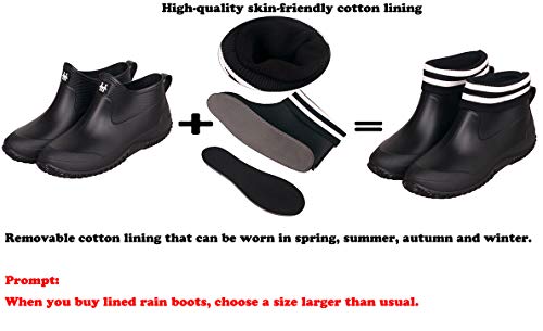 Zapatos de Agua de Goma para Mujer Zapatos de Jardinería Impermeables Botas de Agua de Nieve Resbalón Botas de Lluvia de Goma de Neopreno para Hombres Calzado de Lavado de Autos