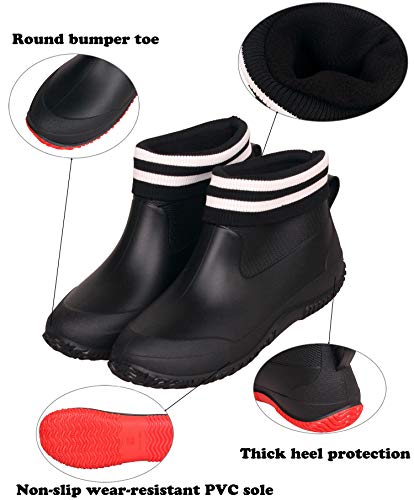 Zapatos de Agua de Goma para Mujer Zapatos de Jardinería Impermeables Botas de Agua de Nieve Resbalón Botas de Lluvia de Goma de Neopreno para Hombres Calzado de Lavado de Autos