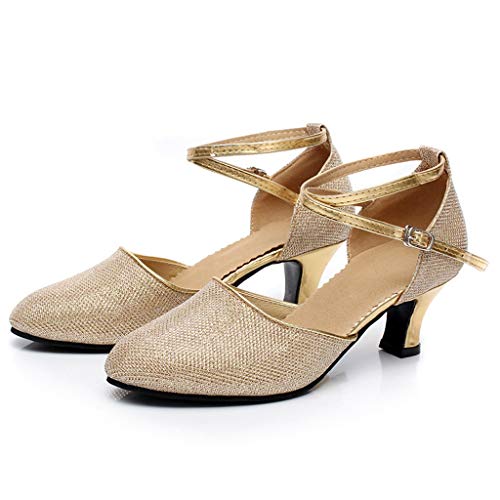 Zapatos De Baile con Puntera Abierta para Mujer, Salón De Baile para Mujer Tango Zapatos De Baile De Salsa Latina Zapatos De Lentejuelas Zapatos De Lentejuelas Zapato De Baile Social