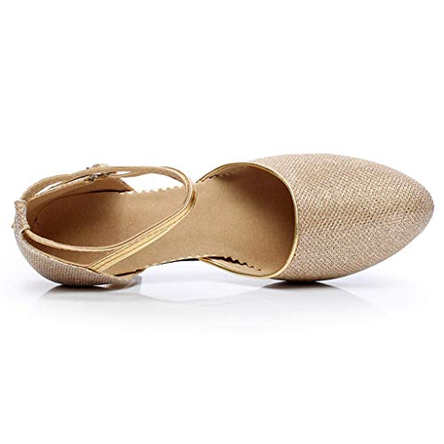 Zapatos De Baile con Puntera Abierta para Mujer, Salón De Baile para Mujer Tango Zapatos De Baile De Salsa Latina Zapatos De Lentejuelas Zapatos De Lentejuelas Zapato De Baile Social