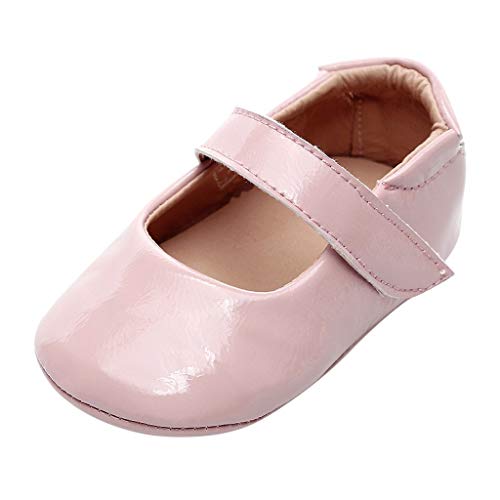 Zapatos De Bebé NiñAs NiñOs Zapatos De EláSticos con Velcro Zapatos Planos De Princesa Chicas Zapatos De Baile CumpleañOs Fiesta Antideslizante Zapatillas De Piso Calcetines Prewalker Recien Nacido