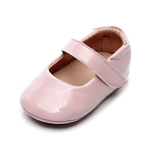 Zapatos De Bebé NiñAs NiñOs Zapatos De EláSticos con Velcro Zapatos Planos De Princesa Chicas Zapatos De Baile CumpleañOs Fiesta Antideslizante Zapatillas De Piso Calcetines Prewalker Recien Nacido