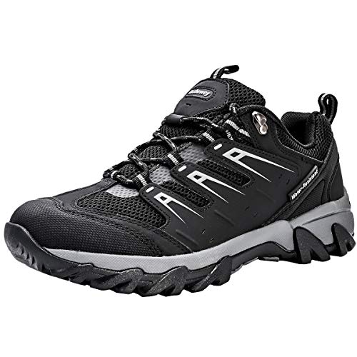 Zapatos de Senderismo Mujeres Calzado Deportivo de Exterior de Hombre Antideslizante Transpirable Zapatillas Casual Calzado de Acampada y Marcha Negro EU 39