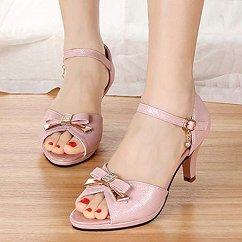 Zapatos De Tacón De Aguja Para Mujer Zapatos De Tacón Alto De Verano Zapatos De Espalda Abierta Zapatos De Fiesta Informal Boda Damas Sandalias Con Correa De Tobillo