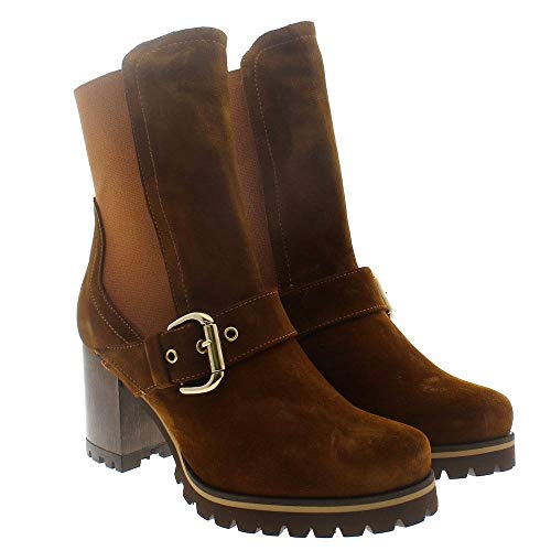 Zapatos Mujer Botas Botines Pedro Miralles 24935 Cuero 38