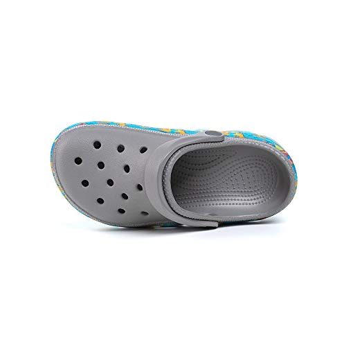 Zuecos Hombre Zapatillas da Jardin Goma Mujer Sandalias Transpirables Pantuflas Playa Verano 2808 Gris 42