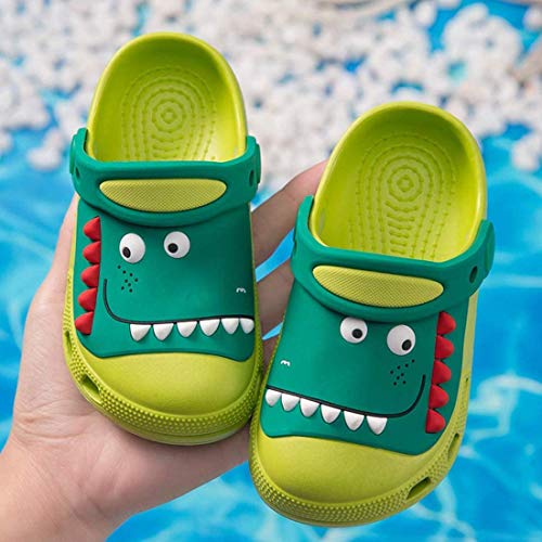 Zuecos Niña Chanclas de Playa Unisex Niños Sandalias Zapatillas de Estar Zapatos de Agua Zapatos de Piscina A-Verde 27.5-28EU=Fabricante : 180