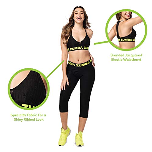 Zumba Dance Bralette Sujetador Deportivo Mujer Fitness Workout Sujetador Deportivo Activo, Black to Basic, M