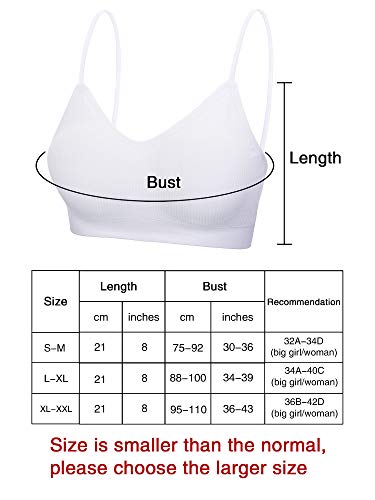 3 Sujetadores de Tubo de Cuello V Camisola con Relleno sin Costura Bandeau Sujetador Deportivo Sujetador de Dormir con Tirantes Elásticos (Negro, Blanco, Color de Piel, S-M)