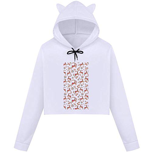 3D Sudaderas Con Capucha,Sudadera Casual Con Capucha Creativa Pintada Con Estampado De Ciervos Navideños, Moda Blanca, Cuello Redondo, Jersey De Manga Larga Con Cordón, Diseñador, Sudadera Con Ca