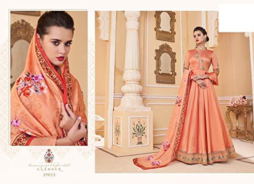 8618 Ready to Wear Listo para Usar Seda Silk Anarkali Salwar Kameez Suit Traje y Bordado de Diseño Pesado Mujeres Muslim Vestido de Mujer Ropa de Fiesta étnica Women Party Wear Abaya Hijab Eid Diwali