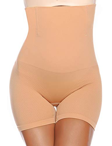 Abollria Fajas Reductoras Body Shaper Cintura Corsé,Braguita Moldeadora Adelgazante Faja Pantalón Cintura Alta Body Moldeador Abdomen Shapewear Lenceria Mujer (S, Beige_3)