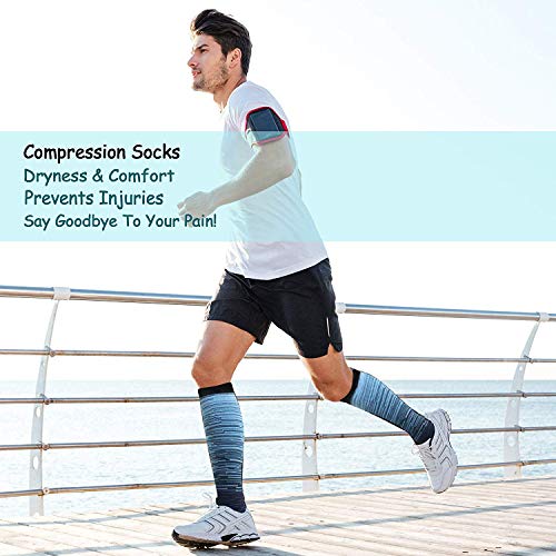 ACTINPUT Calcetines de Compresión Medias de Compresion Mujer y Hombre para Running,Atlético, Ciclismo,Médico, Enfermera,Volar, Viajar