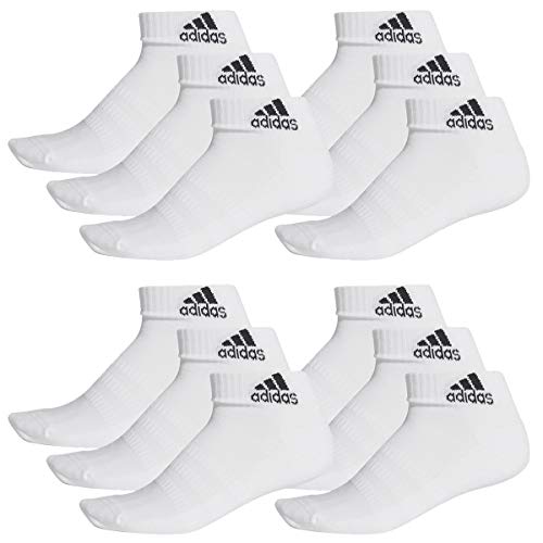 adidas - Calcetines cortos unisex (12 pares) blanco 46-48