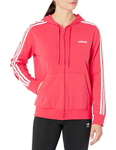 adidas Chaqueta con Capucha para Mujer Essentials 3s con Cremallera Completa, Mujer, Chaqueta, FRV11, Tinte púrpura/Púrpura heredado, XS