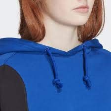 adidas Crooped Hoodie Sudadera Mujer Azul