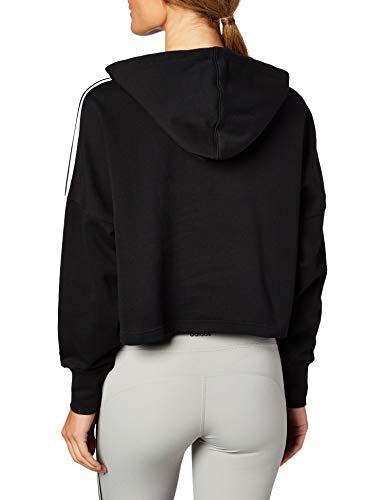 Adidas Cropped Hoodie Sweatshirts, Mujer, Black, 34