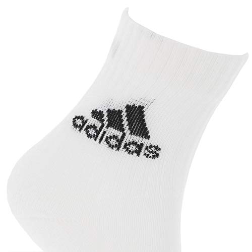 adidas CUSH CRW 3PP Socks, Unisex adulto, White/White/Black, XS