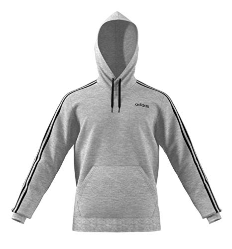 Adidas E 3S PO FT Sudadera, Hombre, Medium Grey Heather/Black, M