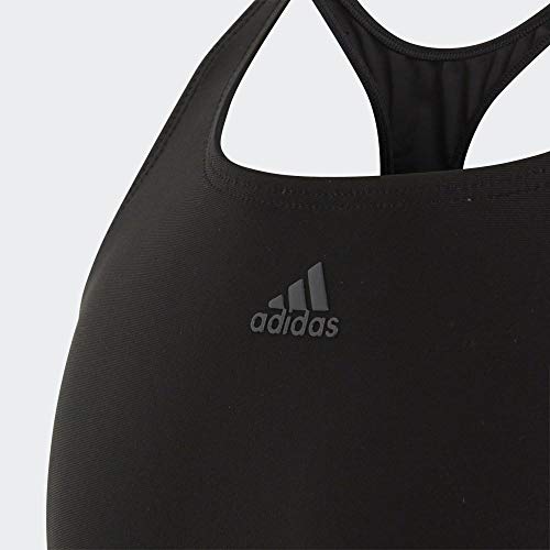 adidas FIT 2PC 3S Y Traje de Baño, Niñas, Negro (Black/White), 13-14 años