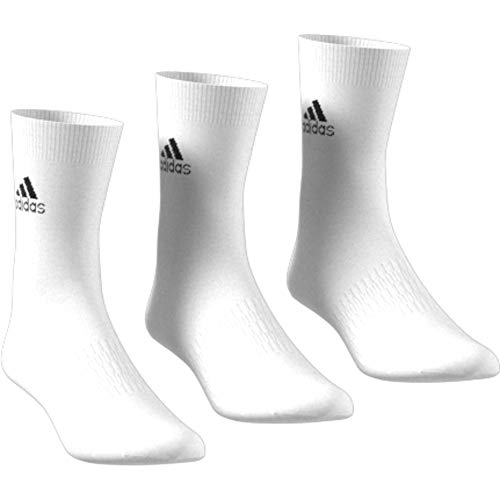 adidas Light Crew 3PP Calcetines, Unisex Adulto, White/White/White, S