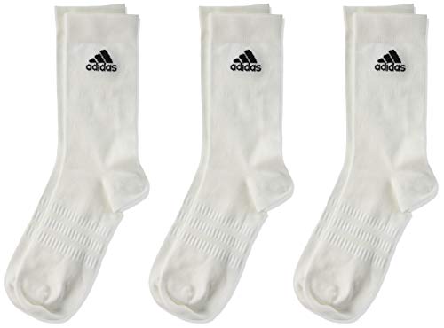 adidas Light Crew 3PP Calcetines, Unisex Adulto, White/White/White, S