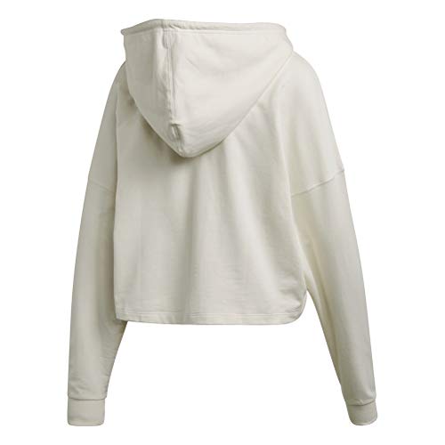 adidas Originals Women's Crop Hoodie Chalk White Small