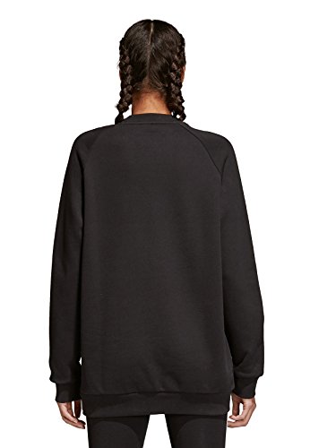 adidas Oversized Sweat Sudadera, Mujer, Negro, 28