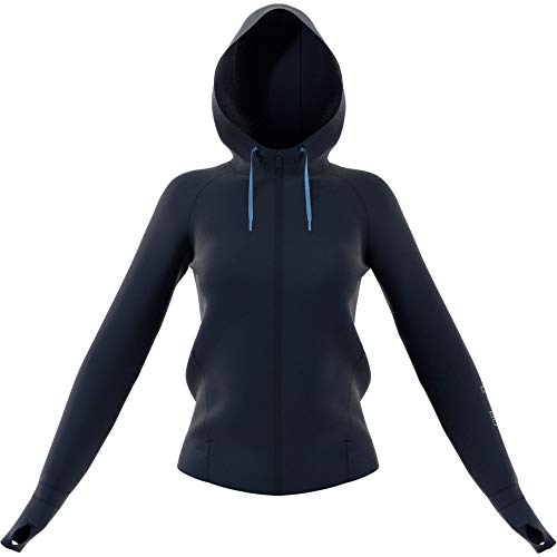 adidas Performance Motion - Chaqueta con Capucha para Mujer, Color Azul Oscuro, Talla XS