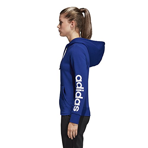 adidas Sudadera con Capucha para Mujer Athletics Essentials Linear con Cremallera Completa, Mujer, Capucha, S1754WCL400, Mystery Ink/White, XS