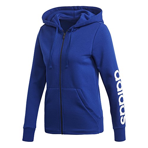 adidas Sudadera con Capucha para Mujer Athletics Essentials Linear con Cremallera Completa, Mujer, Capucha, S1754WCL400, Mystery Ink/White, XS