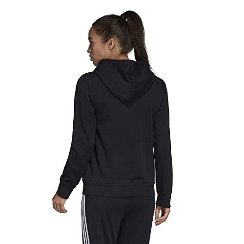 adidas Sudadera con Capucha para Mujer Essentials Linear Over Head, Mujer, Sudadera, FRU98, Negro/Blanco, XXS