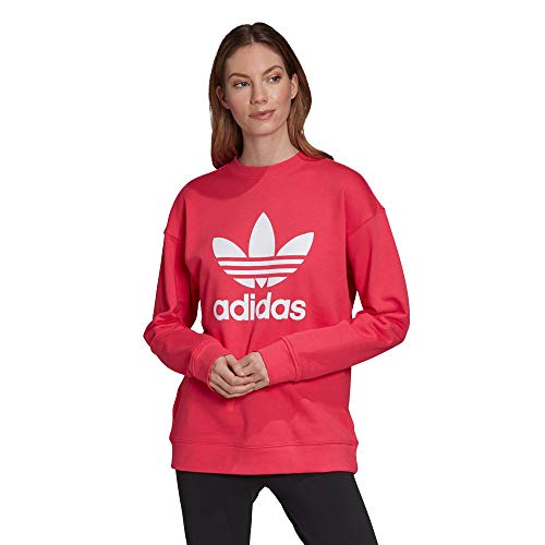 adidas TRF Crew Sweat Sudadera, Powpnk/Blanco, 54 para Mujer