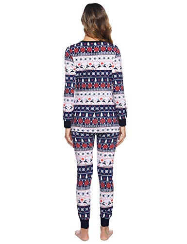 Aibrou Pijamas de Navidad Familia Conjunto Pantalon y Top Pijamas Mujer Hombre Invierno Manga Larga Pijama de Dormir 2 Piezas Niños Niña Ropa de Dormir para Bebés Mamá Papá Romper Homewear