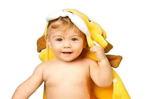 Alenyk toalla niño bebe recién nacido 70X90 poncho de 0-2 años albornoz capucha tridimensional león absorbente ducha piscina baño algodón orgánico