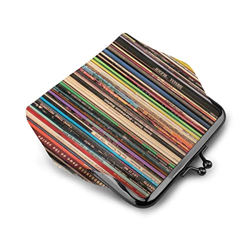 Alternativa Rock Vinyl Records - Cartera de piel para mujer (4,52 x 4,13 pulgadas)