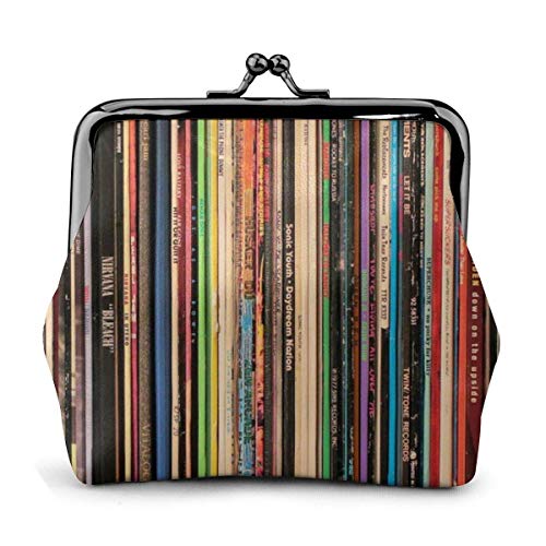 Alternativa Rock Vinyl Records - Cartera de piel para mujer (4,52 x 4,13 pulgadas)